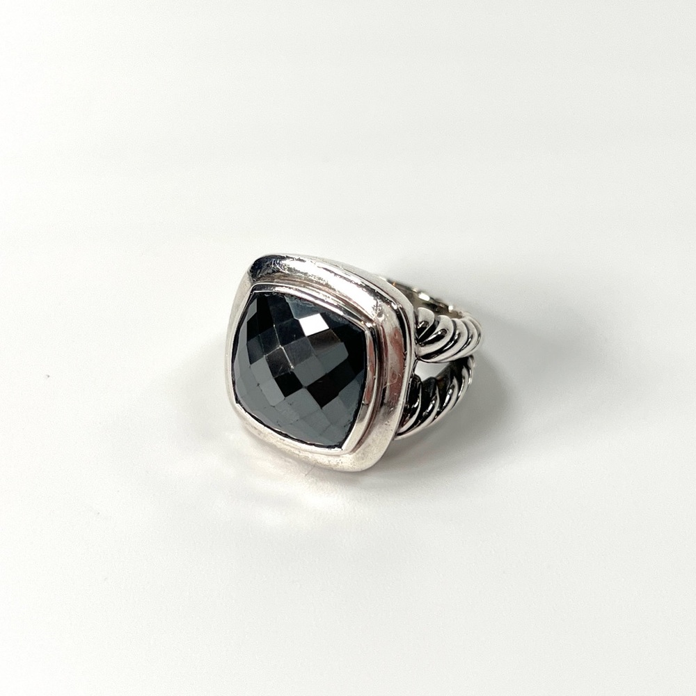 David Yurman Sterling Silver and Hematite Ring